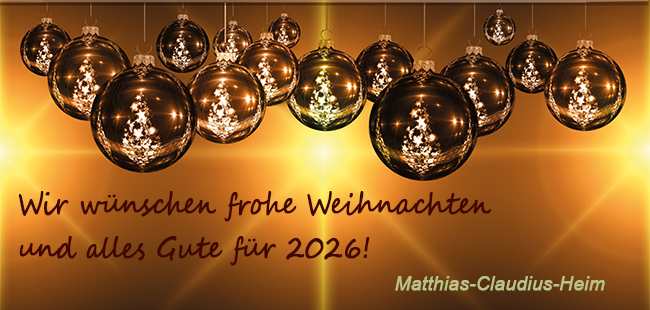 Frohe Weihnachten aus dem Matthias-Claudius-Heim